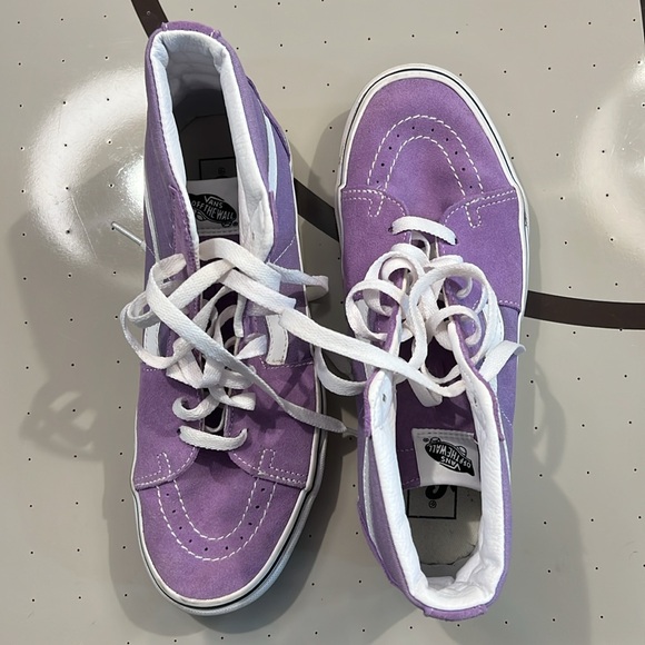Purple Vans High Tops W9 / M7.5 - Picture 2 of 7